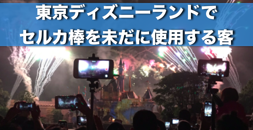 東京ディズニーランドで使用禁止のセルカ棒を使う客に怒り新党