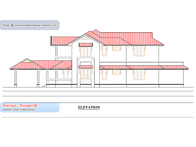 Yard plan and elevation - 3895 Sq. Ft