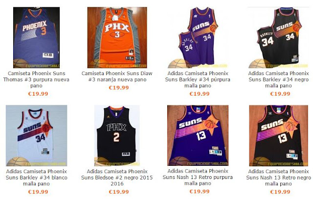 replicas camisetas nba baratas Phoenix Suns