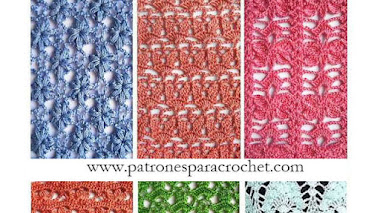 6 patrones de puntos crochet calados