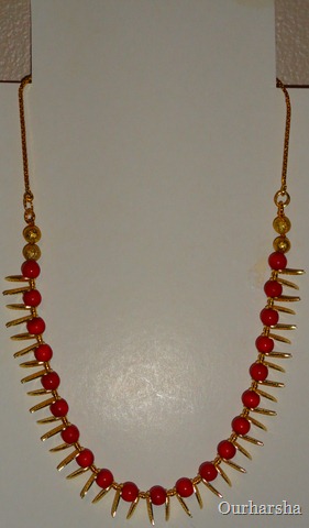 Red coral beads Necklace (1)