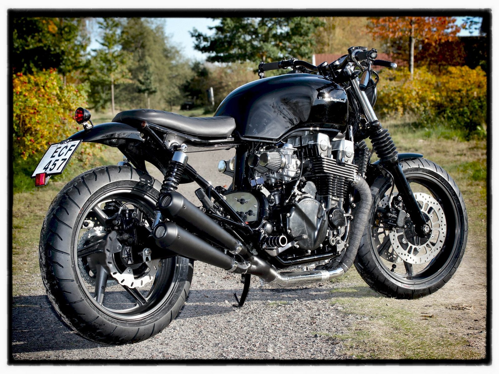 kawasaki 750 dirt bike CB 750 Brat Style - Rewheeled