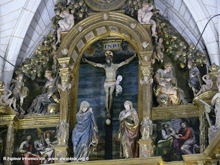 nuevo altar mayor  iglesia de el espinar san eutropio semana santa  sarga