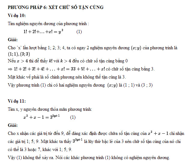 Giải phương trình nghiệm nguyên tiết 6- ôn thi toán thi lớp 9 lên lớp 10