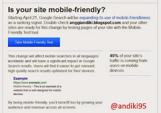 Cara Cek Situs Blog Sudah Mobile friendly Apa Belum?