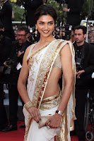 Bollywood and Tollywood acress Deepika, Padukone, hot, sexy, cannes, red carpet, film festival, saree,