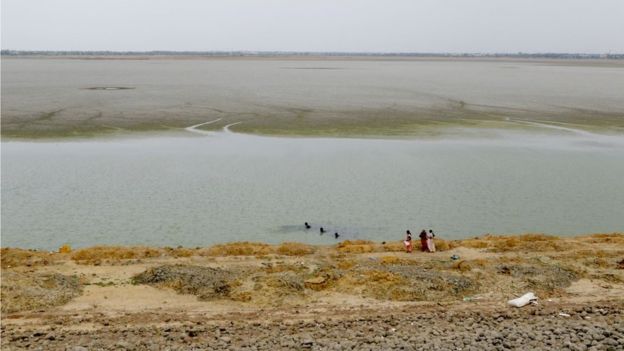 The Puzhal reservoir is one of four supplying Chennai which have run dry