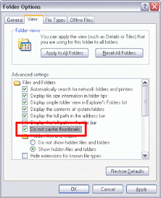 Folder Options Window