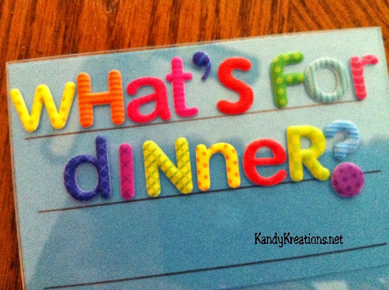 Whats for dinner menu board DIY