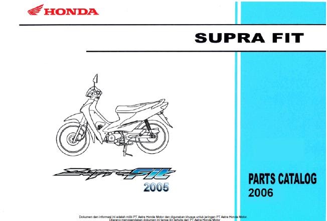 . Bengkel Sepeda Motor: Katalog Suku Cadang / Sparepart Honda Supra FIt