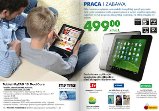 Tablet MyTab 10 Dual Core Biedronka ulotka