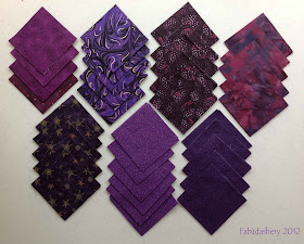 Purple Quilt Fabric Squares