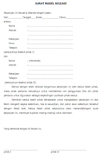 contoh surat model release surat model release perjanjian ini dibuat 