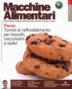 Macchine Alimentari 2014-07 - Ottobre 2014 | ISSN 1824-341X | TRUE PDF | Mensile | Professionisti | Packaging | Impianti
Macchine Alimentari si rivolge al mondo industriale degli alimenti solidi, che opera nella filiera dalla trasformazione della materia prima fino al packaging del prodotto finale. La rivista è divisa in cinque grandi sezioni: ortofrutta, carni e insaccati, conserve, prodotti salati (pasta, pizza, pane, ecc.), prodotti dolci (biscotti, cioccolato, caffè, ecc.). Ogni mese per ciascuna sezione saranno affrontate le tecnologie, la ricerca, il mercato e gli aspetti normativi. Una sezione specifica viene dedicata al mondo del confezionamento e del packaging.