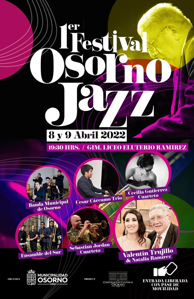 Festival jazz Osorno 2022 este 8 y 9 de Abril
