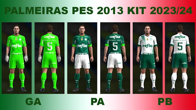 Palmeiras Kit 2023-24 For PES 2013