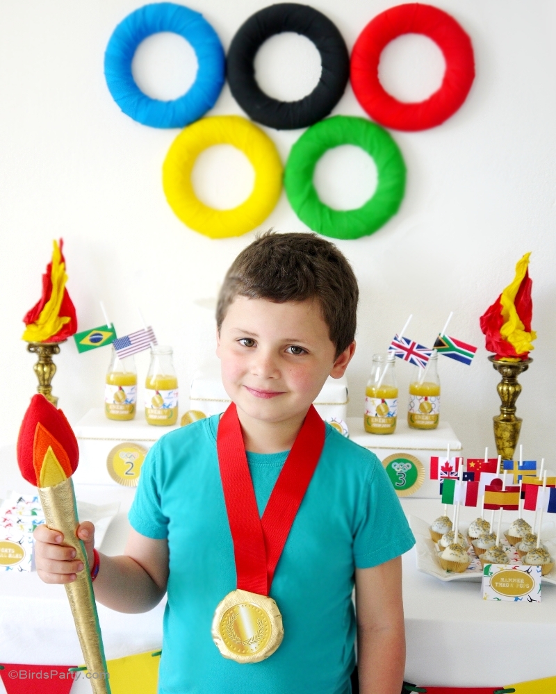 Olympics Inspired Sports Party Ideas - BirdsParty.com