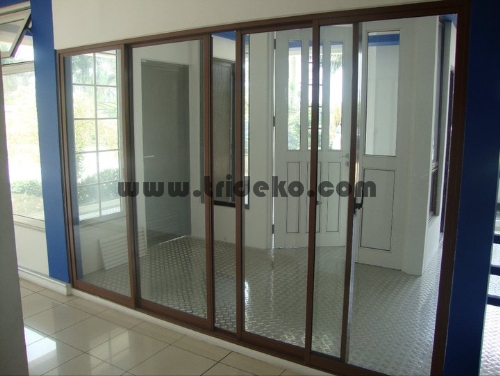 Partisi Aluminium kaca partisi kaca frameless kanopi 