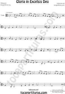 Viola Partitura de Gloria in excelsis deo Villancico Sheet Music for Viola Music Score