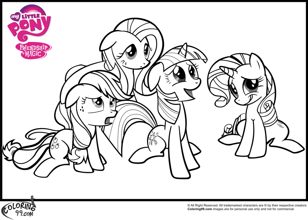 My Little Pony Coloring My Little Pony Friendship Coloring Books [ 700 x 980 Pixel ]