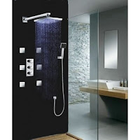  Multi Color Water Powered Led Shower with Adjustable Body Jets and Mixer