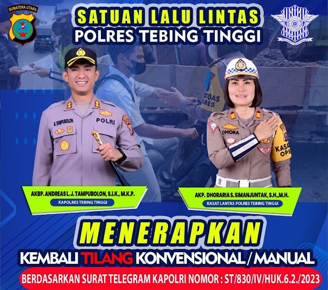 Polres Tebing Tinggi Kembali Terapkan Tilang Manual, 13 Pelanggaran Jadi Sasaran