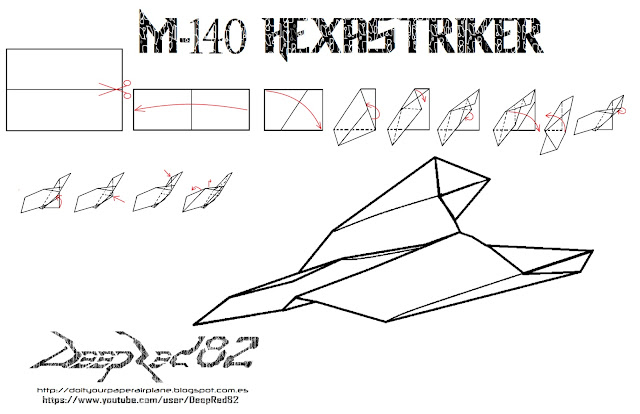 Avión de papel M-140 HexaStriker 