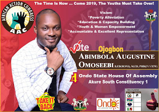 VOTE : Abimbola Omoseebi for House of Assembly,Akure South, Ondo State, 2019