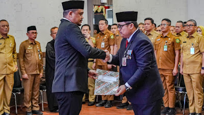 Bobby Nasution Lantik Topan OP Ginting Jadi Pj Sekda Kota Medan