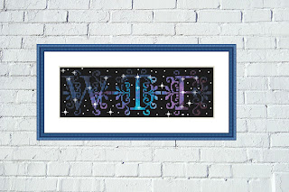 WTF galaxy cross stitch pattern - Tango Stitch