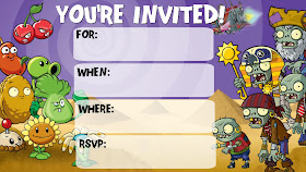 plants vs zombies free printable invitations