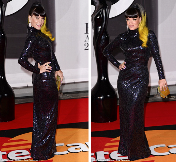 2014 BRIT Awards Red Carpet Best Dressed In Sequin: Part 2 — Lily Allen