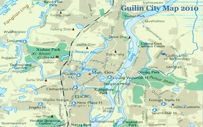 Guilin City Map of China