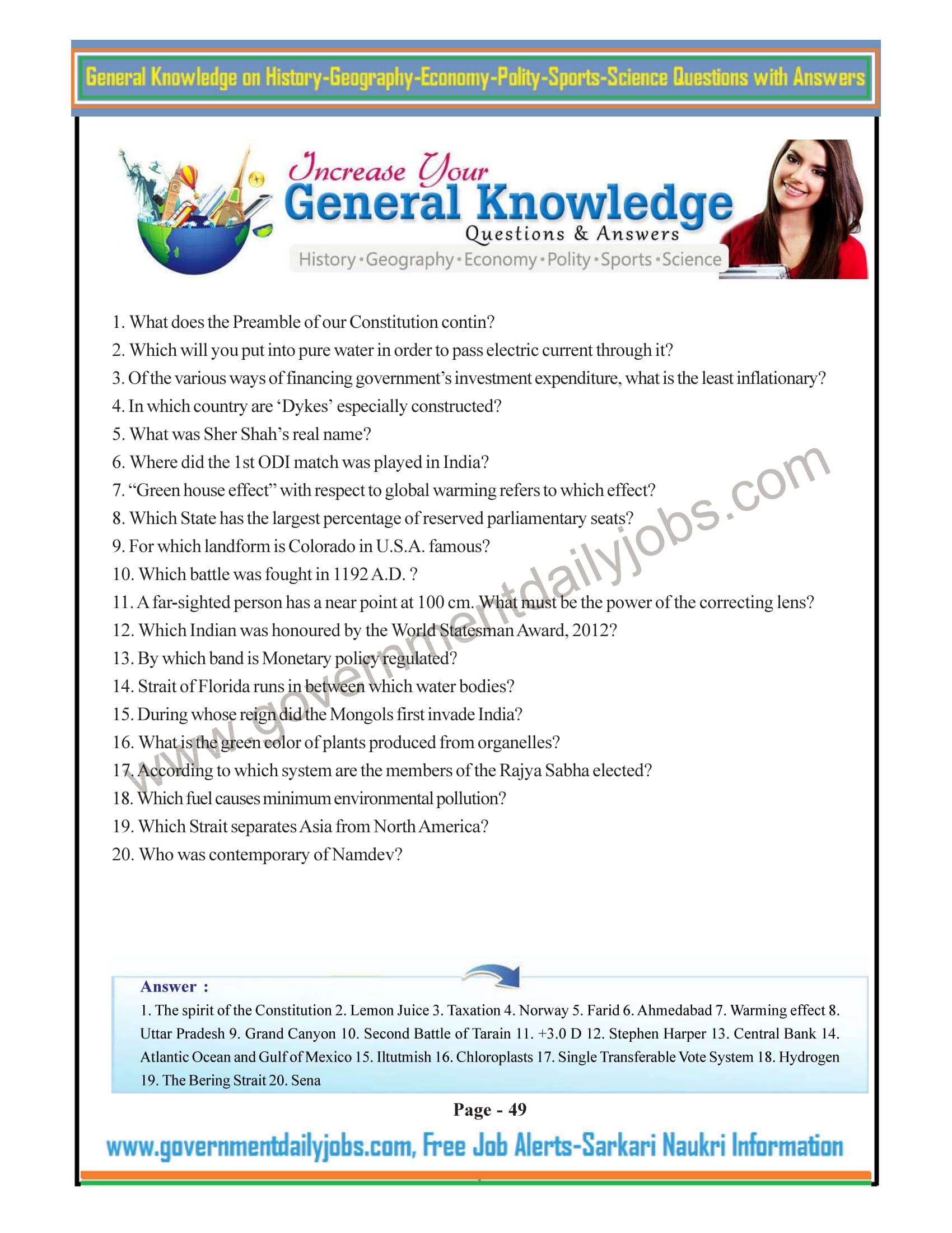 Current General Knowledge Questions and Answers