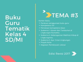 Buku Guru Tematik Kelas 4 Tema 3 Edisi Revisi 2017