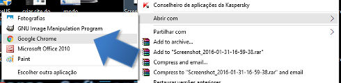 Converter imagem para PDF usando o Google Chrome