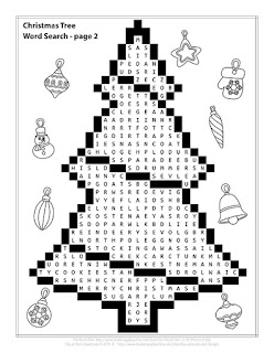 The Puzzle Den - Christmas Tree Word Search