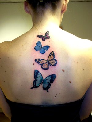  Butterflies Tattoo Designs With Image Upper Back Butterflies Tattoos For 