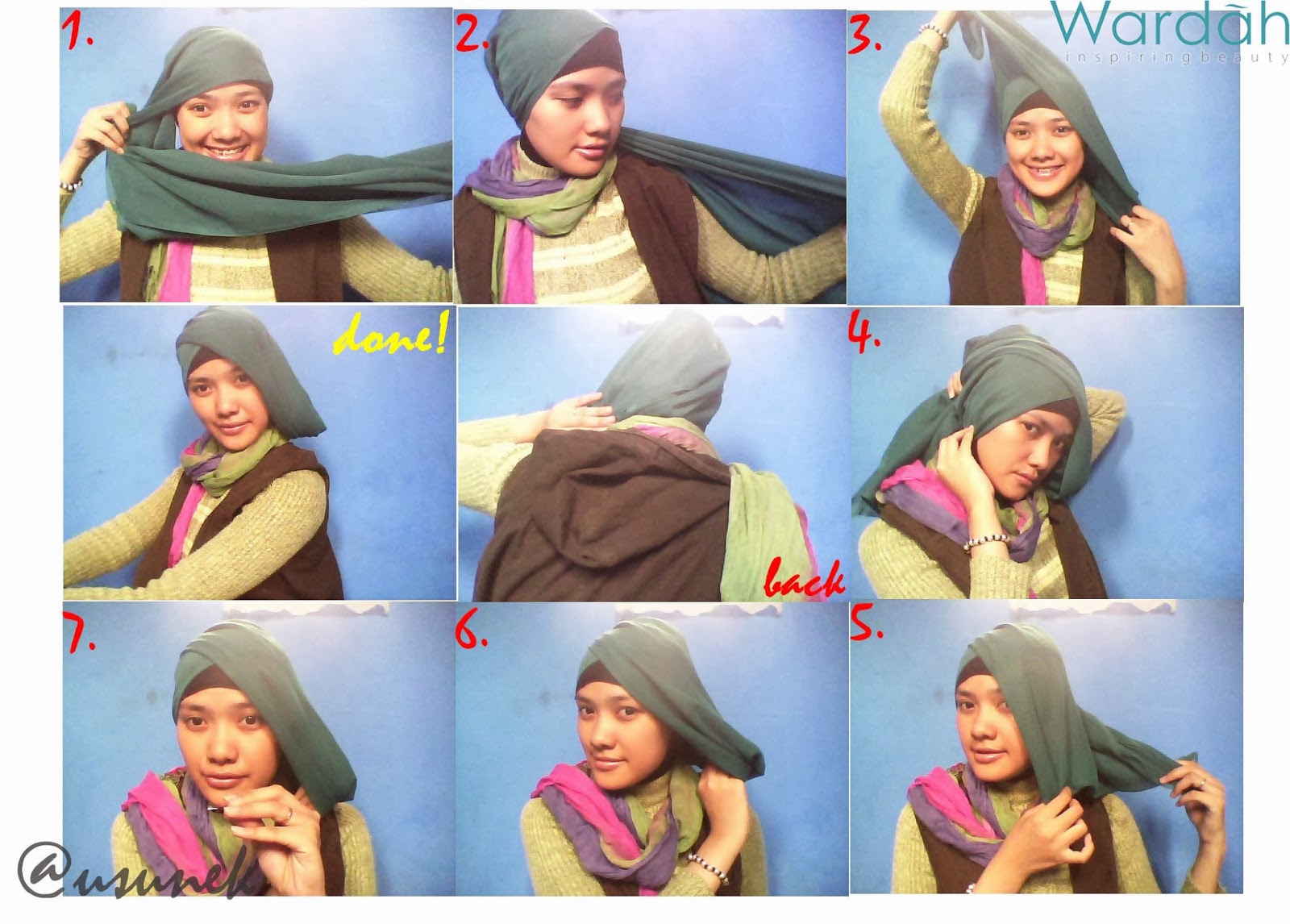 23 Kumpulan Tutorial Hijab Paris Spg Wardah Terlengkap Tutorial