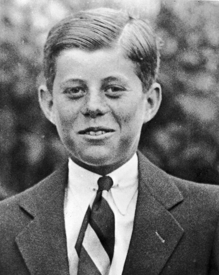 30 Pictures Of World Leaders In Their Youth That Will Leave You Speechless - John F. Kennedy At Age 10, Hair Slicked Back, 1927