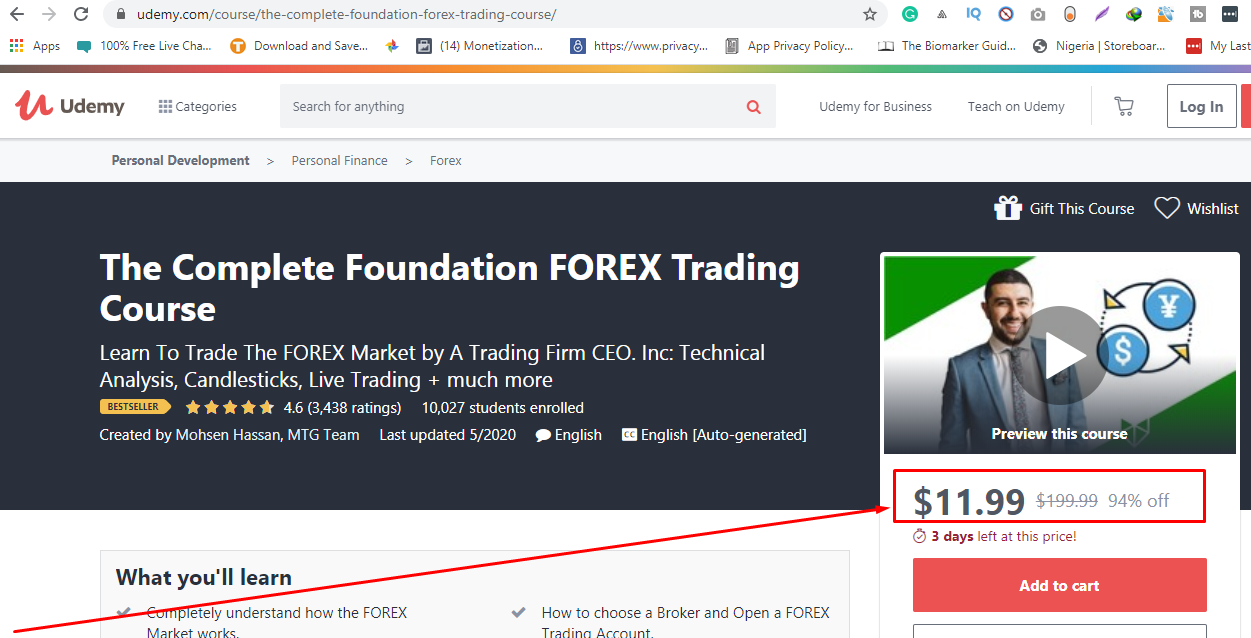 forex trading udemy course