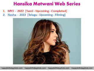 hansika motwani all web series name 1 to 2