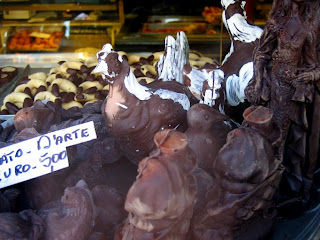 Chocolate hens, Venice, Italy