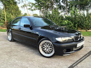 BMW E46 330d Saloon Front Corner View BBS LM Sapphire Black