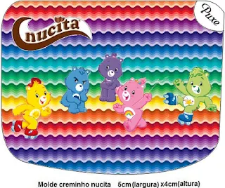 Care Bears with Rainbow Free Printable Nucita Labels.