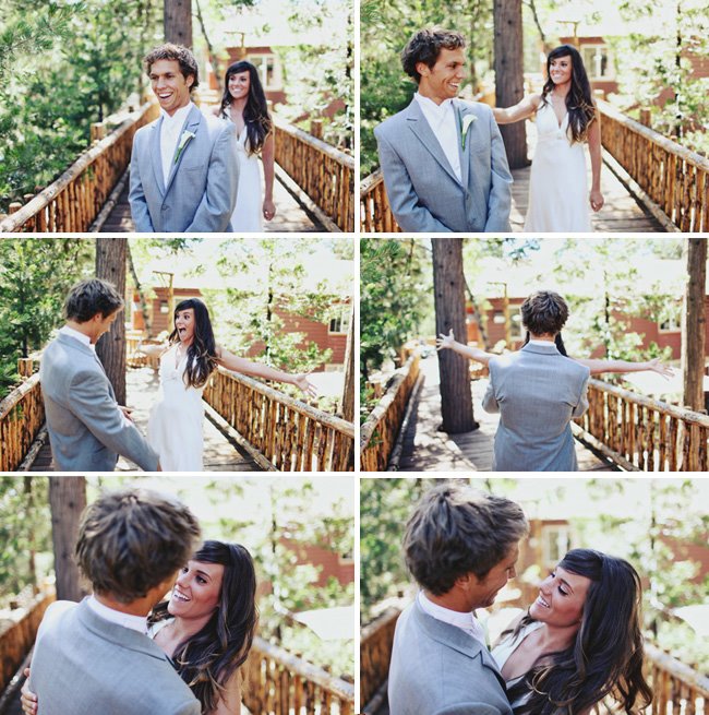 wedding first look photo