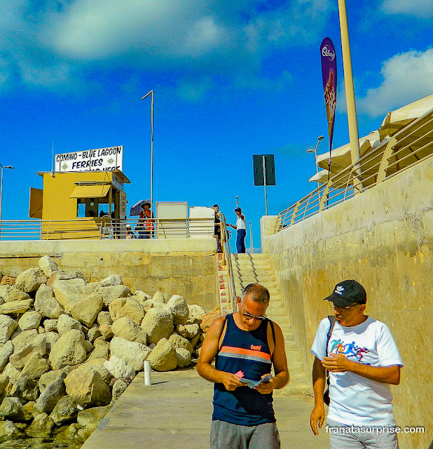 Lanchas para a Lagoa Azul de Malta