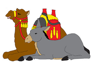 Nativity donkey and camel
