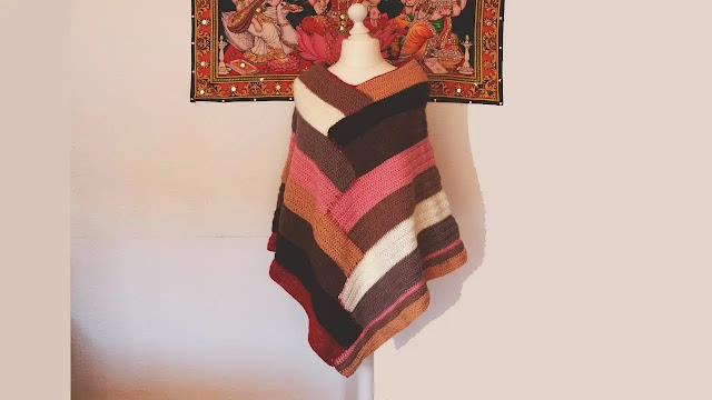 Aprende a Tejer Poncho Escalonado a Crochet