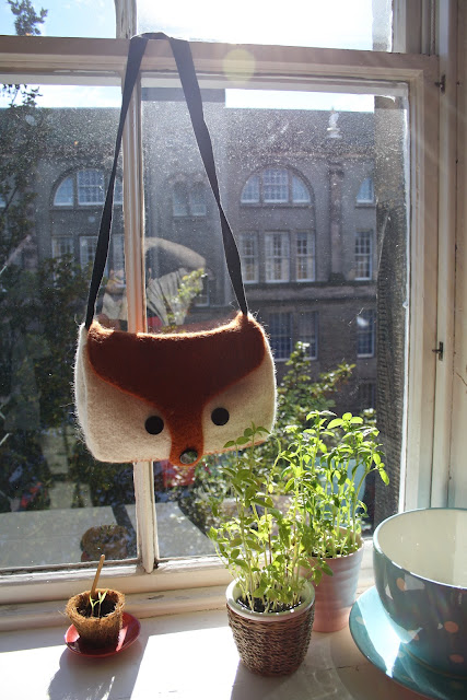 Felted Fox Knitted Bag @owlprintpanda.blogspot.co.uk